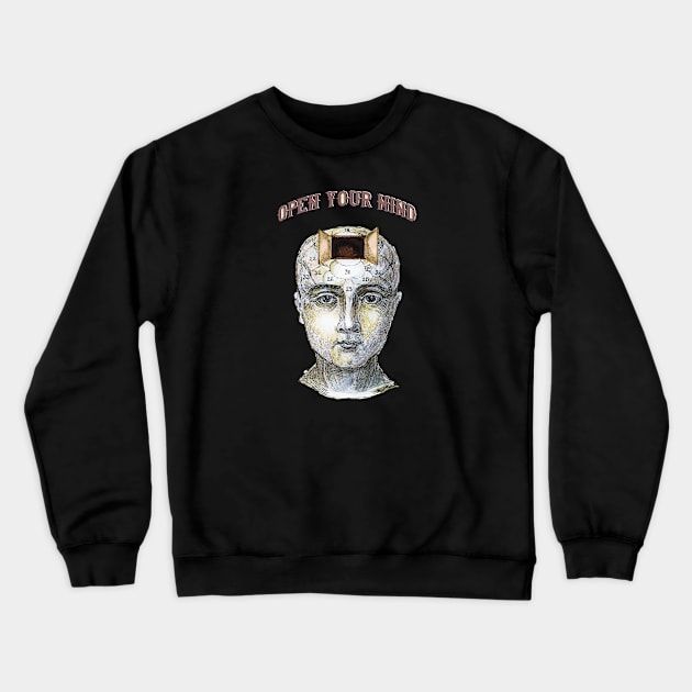 Open Your Mind Crewneck Sweatshirt by FanitsaArt